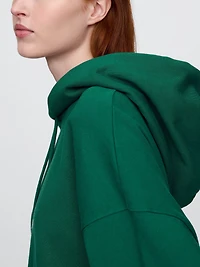 French Terry Oversized Crop Hoodie