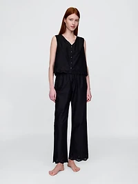 Eyelet Hem PJ Top