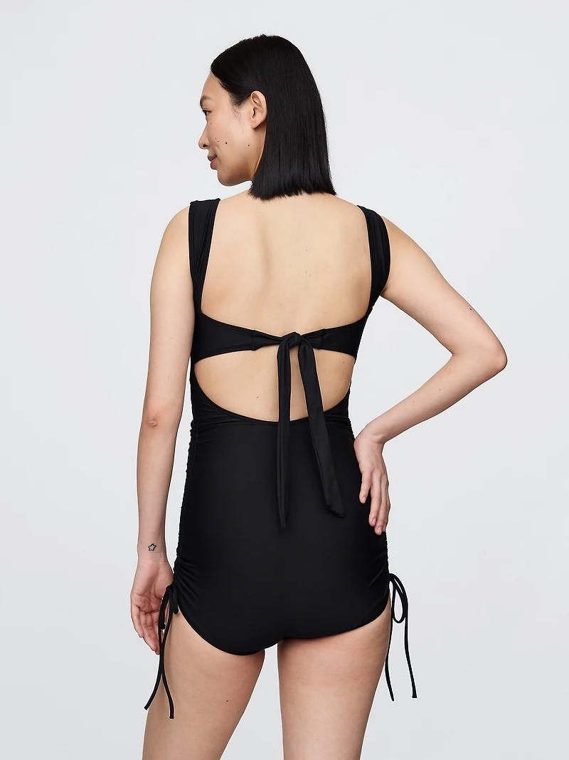 Maternity Tie-Back One-Piece Swimsuit