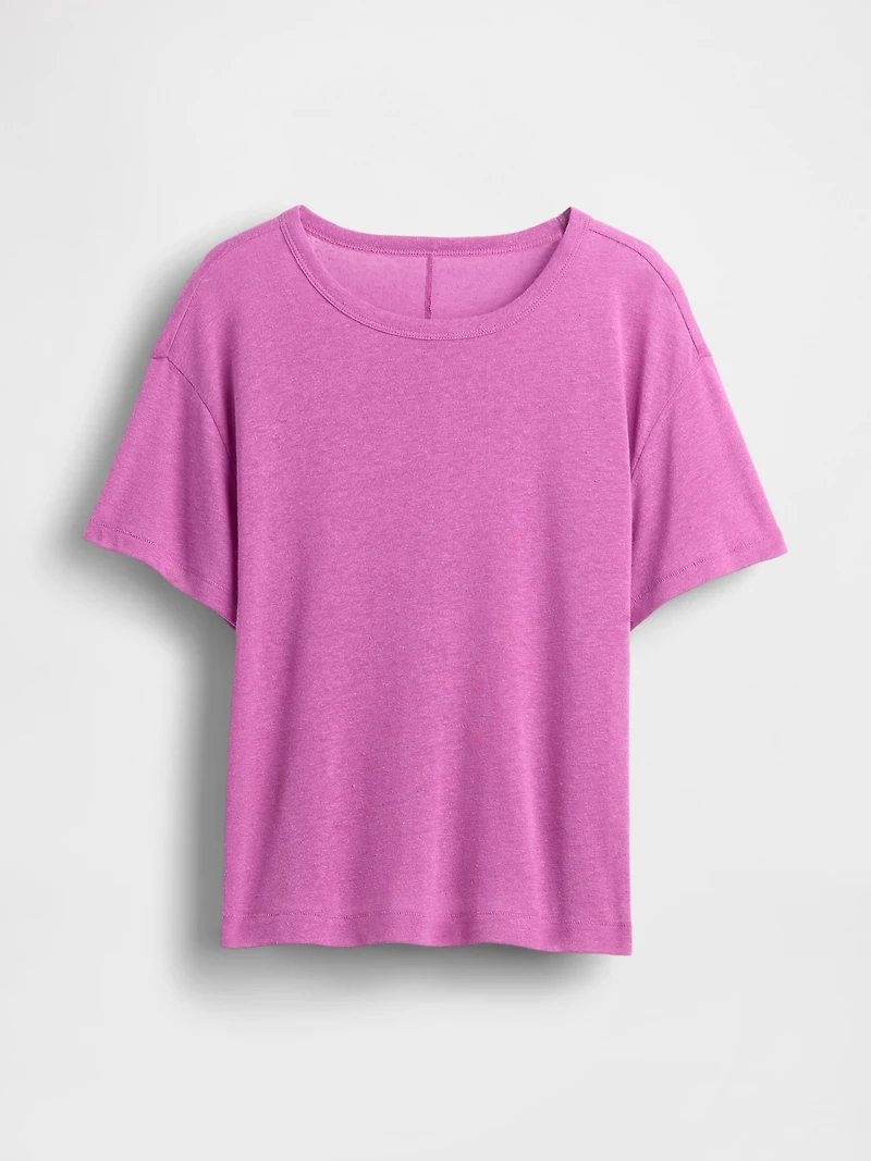 Linen-Blend T-Shirt