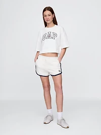 VintageSoft Elbow-Sleeve Crop Sweatshirt