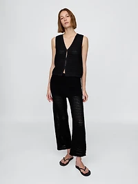100% Cotton Crochet Ankle Pants
