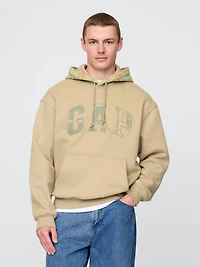 VintageSoft Plaid Arch Logo Hoodie