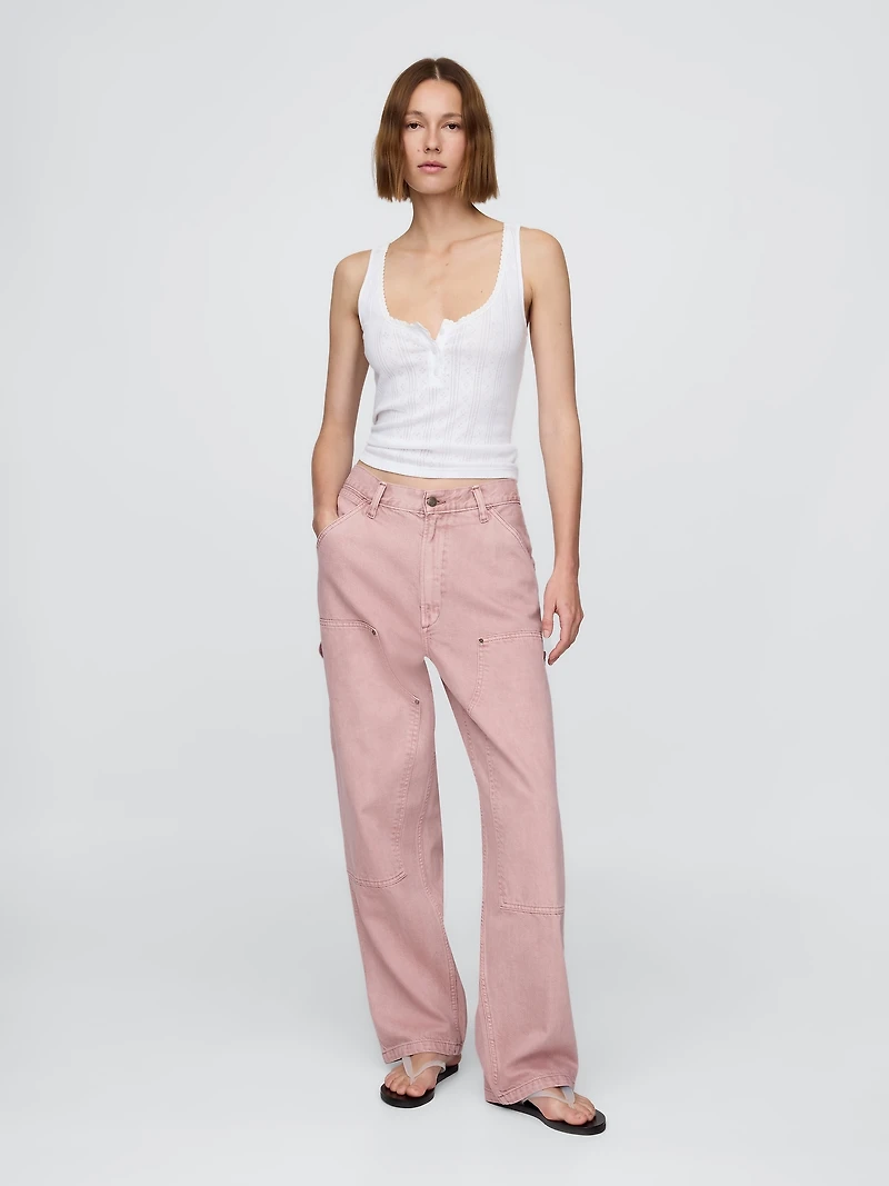 UltraSoft Double-Knee Carpenter Baggy Jeans