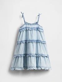 Baby & Toddler Ruffle Tiered Denim Dress