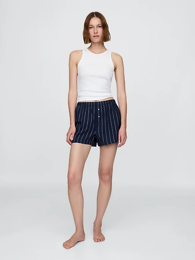 Flannel PJ Boxer Shorts