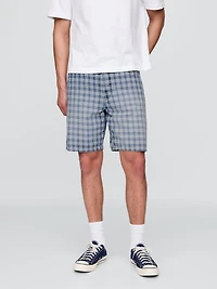 '90s Loose Denim Plaid Shorts