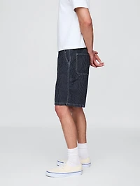 '90s Loose Denim Stripe Carpenter Shorts