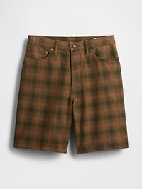 Plaid Canvas Shorts