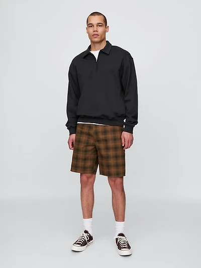 Plaid Canvas Shorts