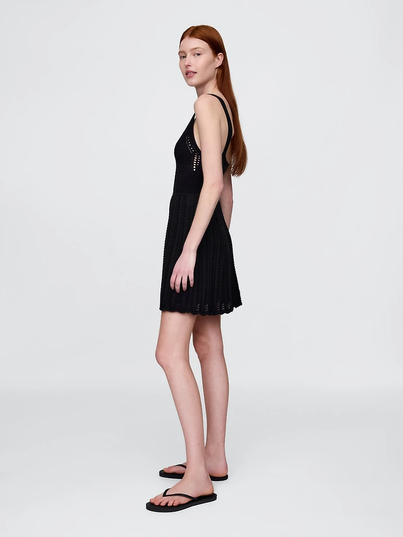 Pointelle Mini Dress