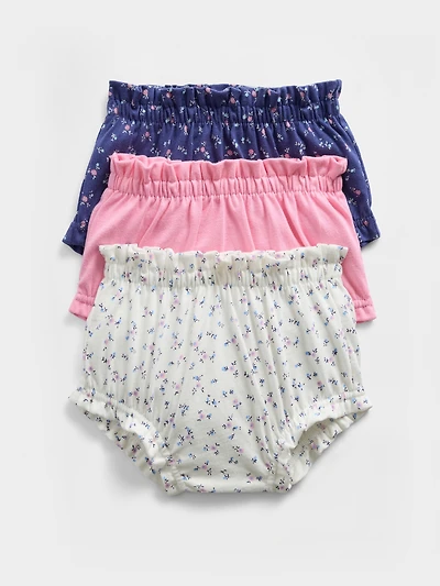 Baby First Favorites Organic Cotton Ruffle Shorts (3-Pack