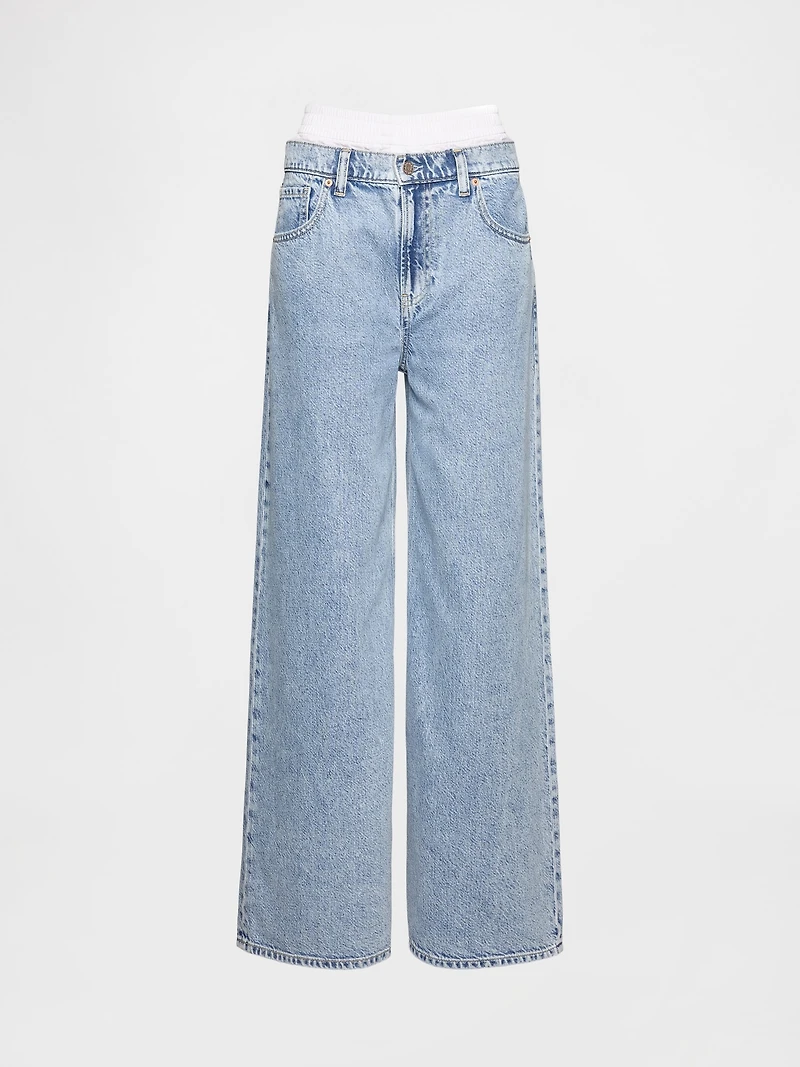 Mid Rise UltraSoft Boxer Baggy Jeans