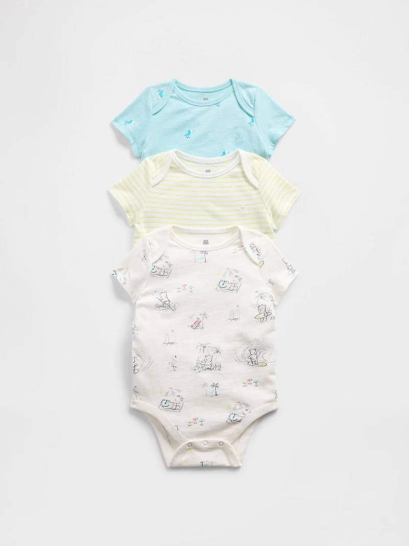 Baby First Favorites Organic Cotton Ruffle Bodysuit (3-Pack)