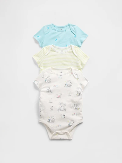 Baby First Favorites Organic Cotton Ruffle Bodysuit (3-Pack)