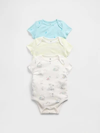 Baby First Favorites Organic Cotton Ruffle Bodysuit (3-Pack)