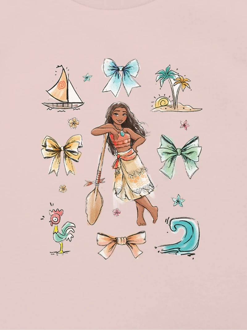 Toddler Disney Moana Bow Icons Graphic T-Shirt