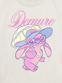 Kids Disney Demure Stitch Graphic T-Shirt