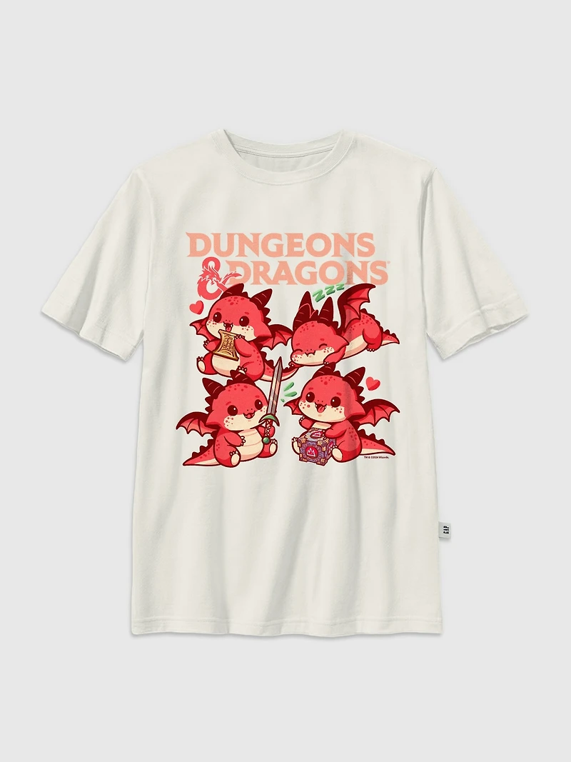Kids Dungeons and Dragons Chibi Graphic T-Shirt