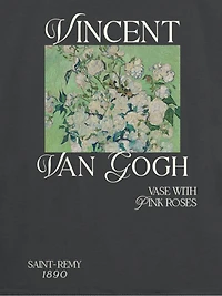 Kids Van Gogh Pink Roses Graphic T-Shirt