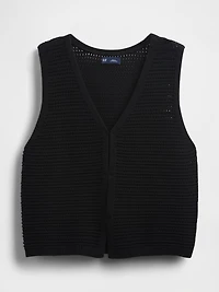 100% Cotton Crochet Hook-Front Vest