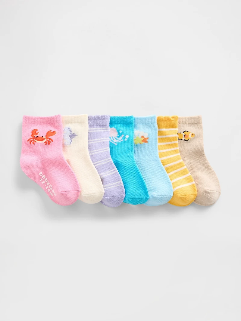 Baby & Toddler Quarter Crew Socks (-Pack