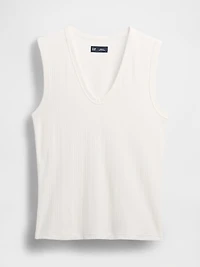 Sheer Modern Rib Tank Top