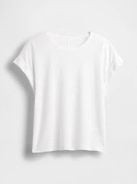Linen-Blend Roll-Cuff T-Shirt
