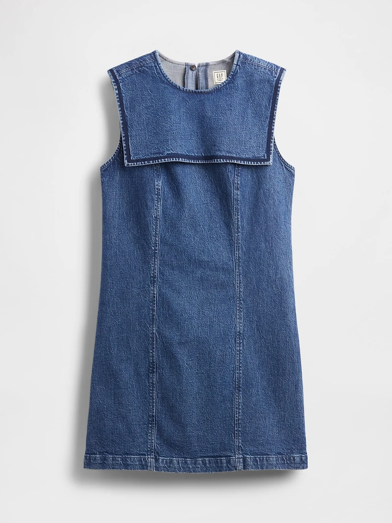 Gap × DÔEN Denim Sailor Mini Dress