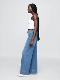 High Rise Stride Wide-Leg Jeans