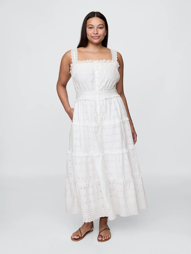 Gap × DÔEN Eyelet Midi Dress