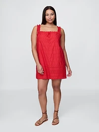 Gap × DÔEN Eyelet Shift Mini Dress