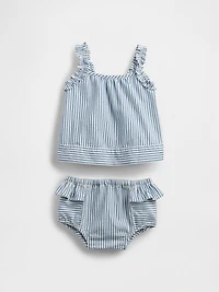 Baby Denim Stripe Outfit Set