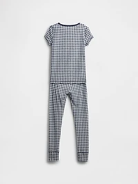 Kids Organic Brushed Cotton Gingham PJ Set