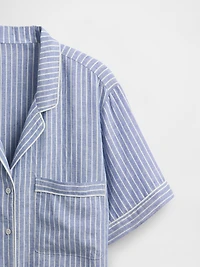 Linen-Blend PJ Shirt