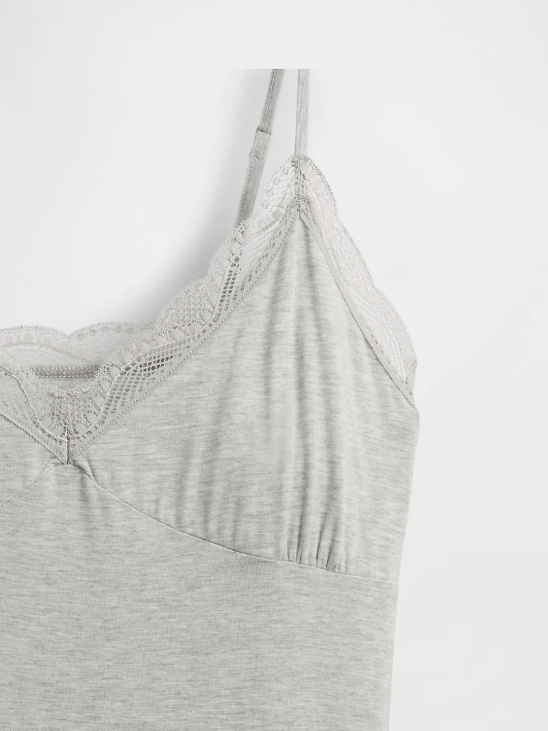 Modal Lace-Trim PJ Dress