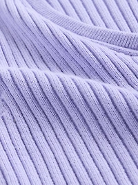 Cropped Rib Cardigan