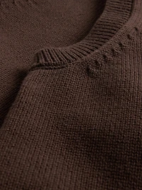 Cropped Cardigan Sweater Vest