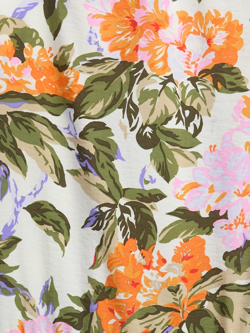 Tie-Front Tiered Maxi Dress