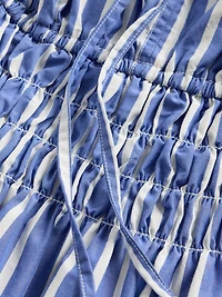 Poplin Smocked Midi Dress