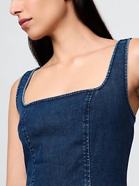 Denim Bodycon Midi Dress