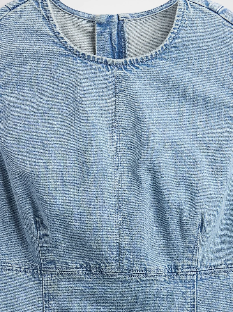 Denim Mini Shift Dress