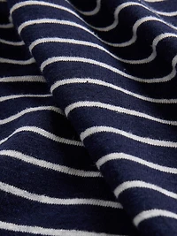 Linen-Blend Crewneck Shell Tank Top