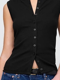 Modern Rib Cardigan Vest