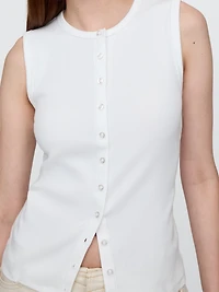 Modern Rib Cardigan Vest