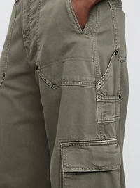 Mid Rise Barrel Cargo Pants