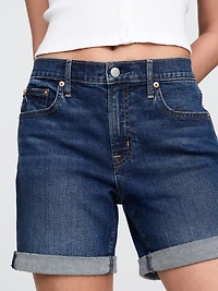 5" Mid Rise Denim Girlfriend Shorts