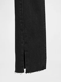 High Rise Split-Hem '90s Slim Straight Jeans