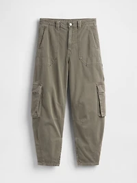 Mid Rise Barrel Cargo Pants