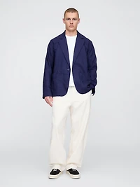 Relaxed Linen-Cotton Blazer
